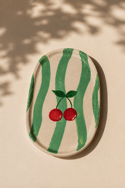 Cherry Pop Oval Plate🍒